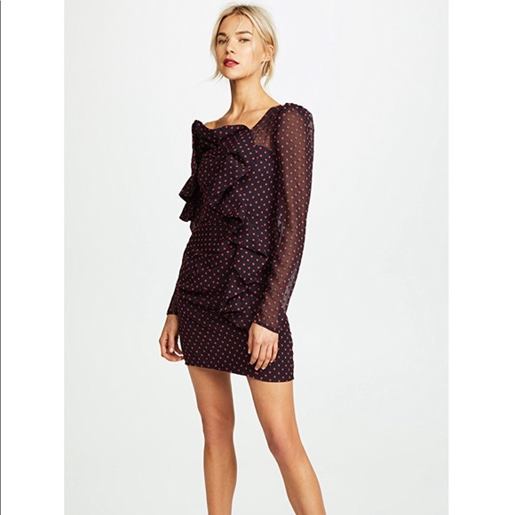 self portrait plumetis mini dress